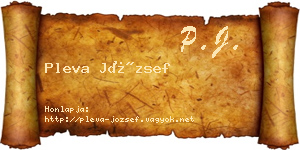 Pleva József névjegykártya